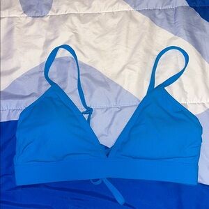 Blue Bikini Top with Seamless Design